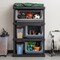 IRIS USA Medium Stackable Storage Bins Open Front, Heavy Duty Garage Organization, Gray 3Pack